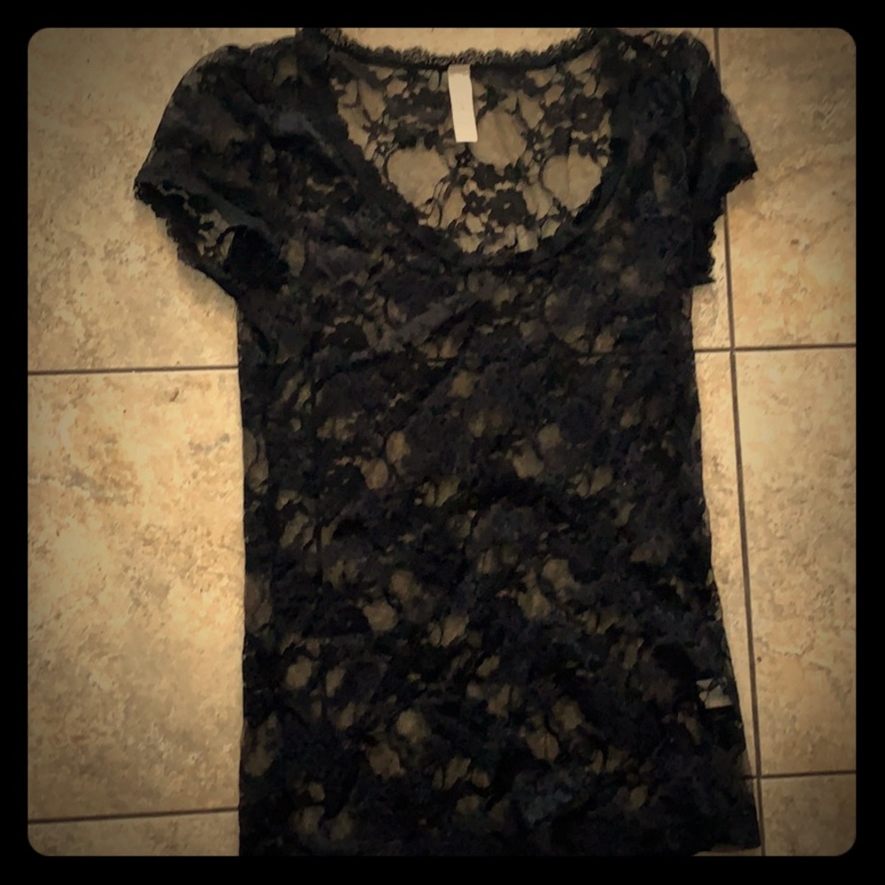 Floral lace shirt